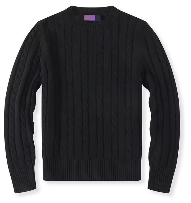 Old Money Cable Knit Slim Fit Cotton Sweater – Luxury Winter Edition