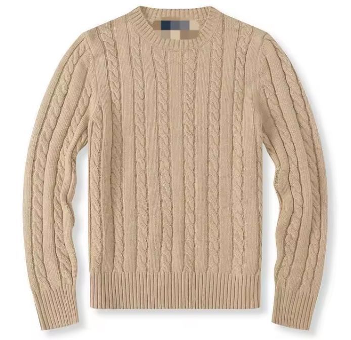 Old Money Cable Knit Slim Fit Cotton Sweater – Luxury Winter Edition