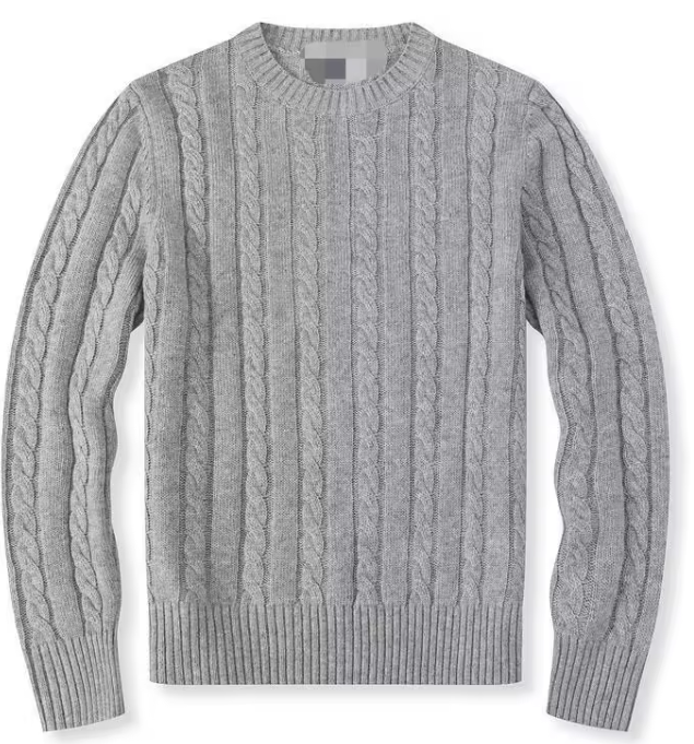 Old Money Cable Knit Slim Fit Cotton Sweater – Luxury Winter Edition