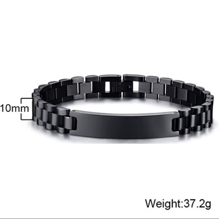 Men’s Personalized Stainless Steel Watch Band Bracelet
