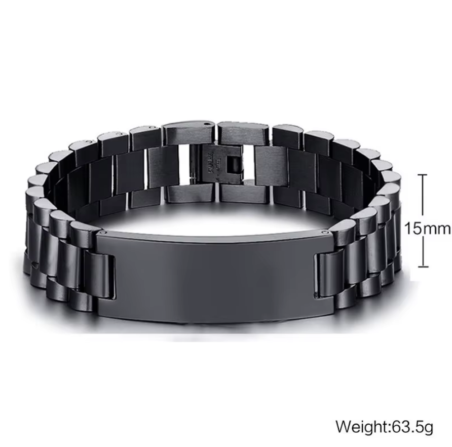 Men’s Personalized Stainless Steel Watch Band Bracelet