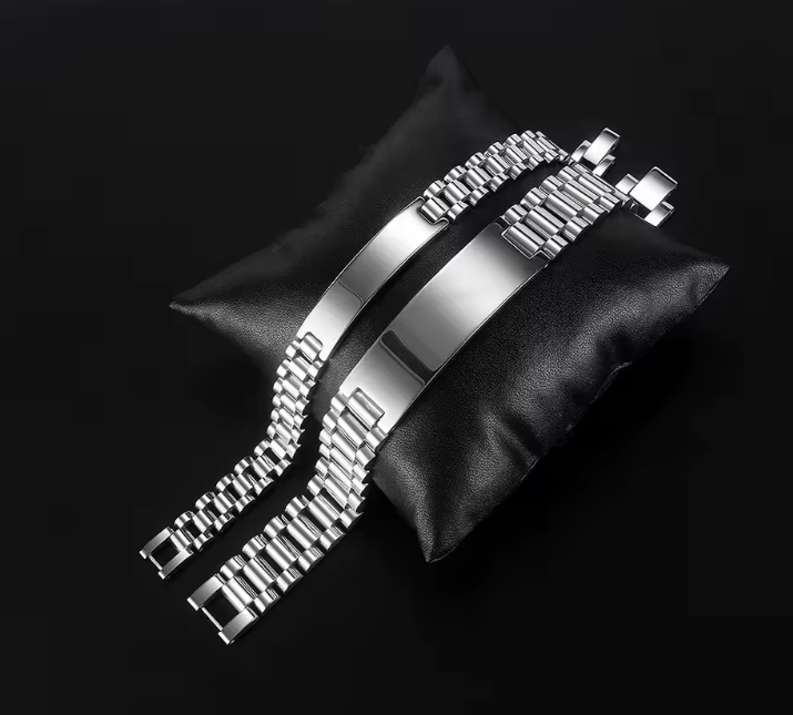 Men’s Personalized Stainless Steel Watch Band Bracelet