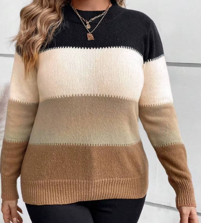 Classic Contrast  Turtleneck Sweater