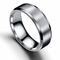 Luxury Frosted Stainless Steel Ring with Zircon – Men’s Fashion Statement